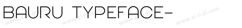 Bauru Typeface字体转换